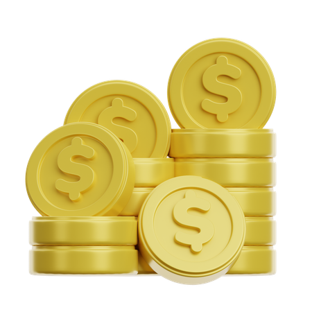 Moedas de Ouro  3D Icon