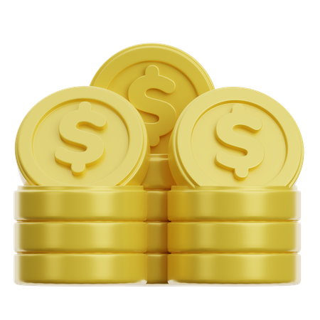 Moedas de Ouro  3D Icon