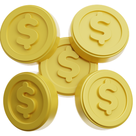 Moedas de Ouro  3D Icon