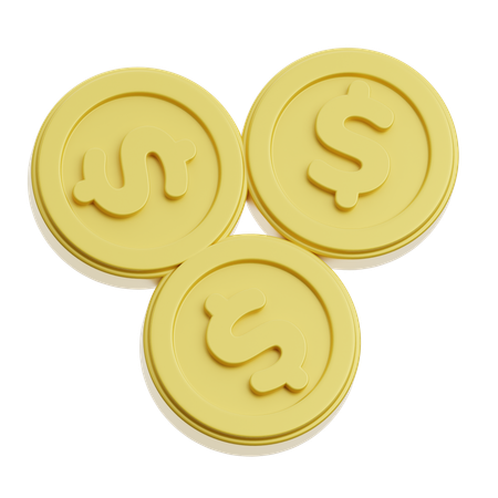 Moedas de Ouro  3D Icon