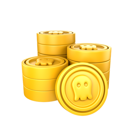 Moedas piratas de ouro  3D Icon