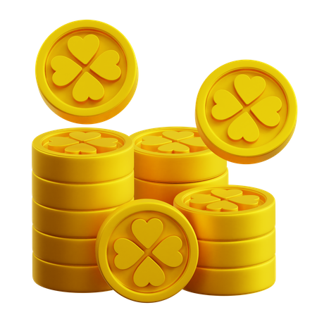 Moedas de ouro de são patrício  3D Icon