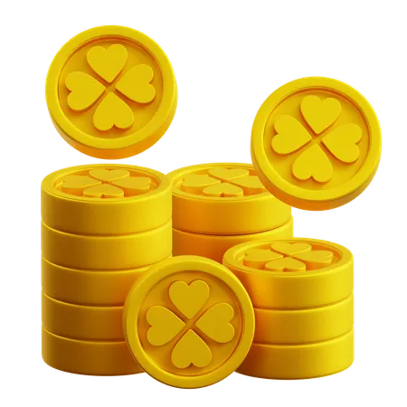 Moedas de ouro de são patrício  3D Icon