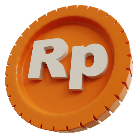 Moedas de rupia indonésia  3D Icon