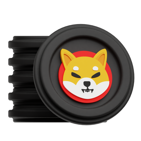 Moedas de shiba inu  3D Icon