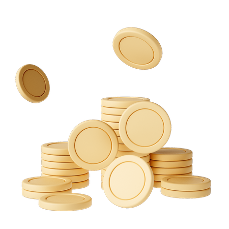 Moedas de dinheiro  3D Icon