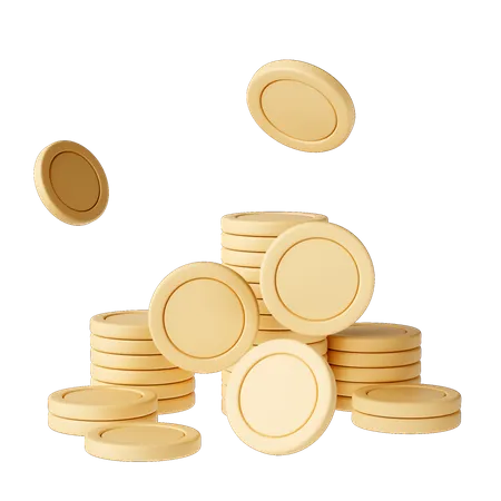 Moedas de dinheiro  3D Icon