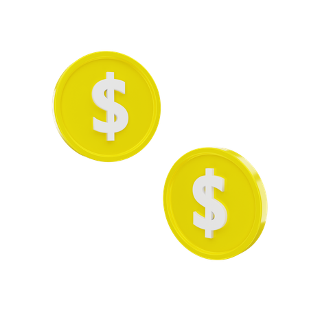 Moedas de dólar  3D Icon