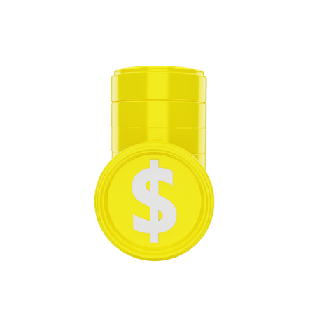 Moedas de dólar  3D Icon