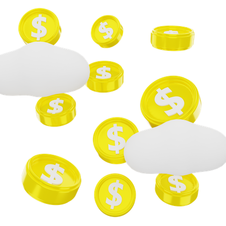 Moedas de dólar  3D Icon