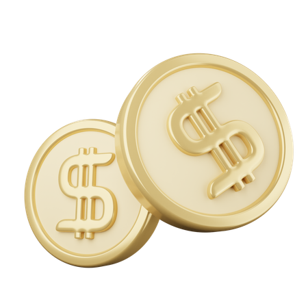 Moedas de dólar  3D Icon