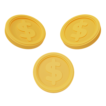 Moedas de dólar  3D Icon