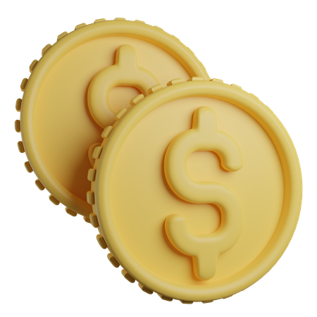 Moedas de dólar  3D Icon