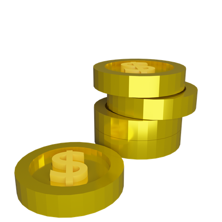 Moedas de dólar  3D Icon