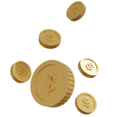 Moedas de dólar  3D Icon