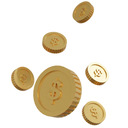 Moedas de dólar  3D Icon