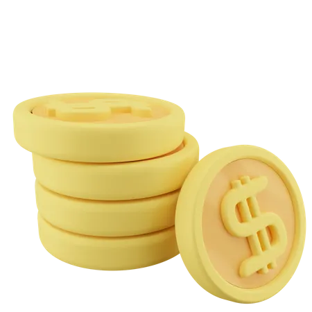 Moedas de dólar  3D Icon