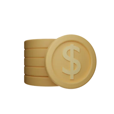 Moedas de dólar  3D Icon