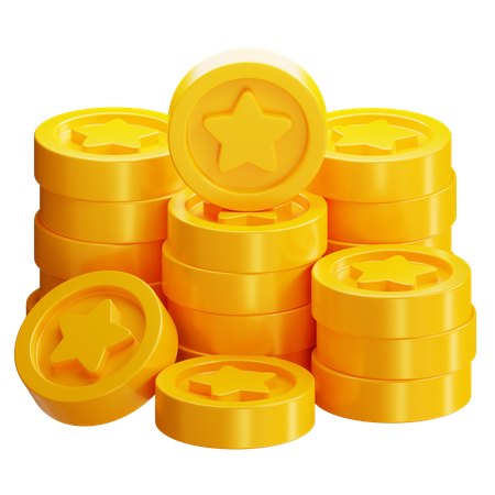 Moedas valiosas  3D Icon