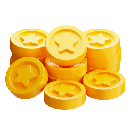 Moedas valiosas  3D Icon