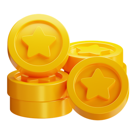 Moedas valiosas  3D Icon