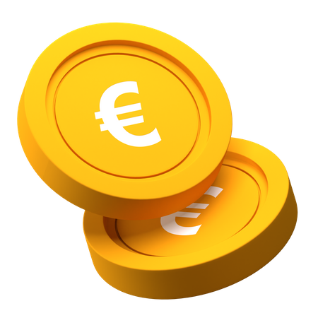 Moedas de euro  3D Illustration