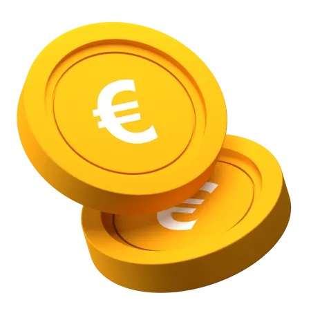 Moedas de euro  3D Illustration