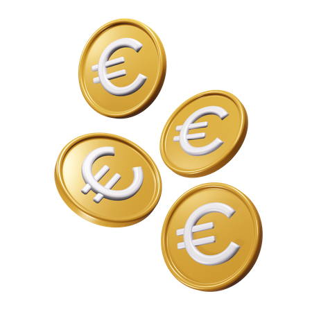 Moedas de euro  3D Icon