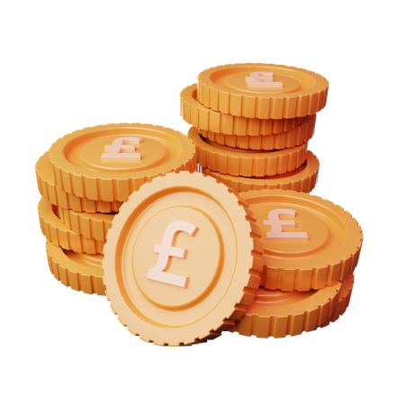 Moedas libra  3D Icon