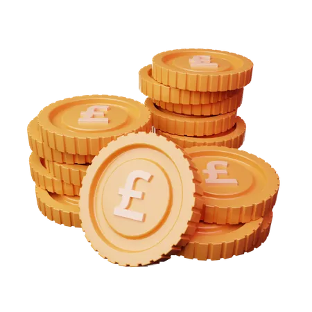 Moedas libra  3D Icon