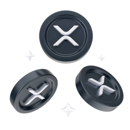 Moedas onduladas  3D Icon