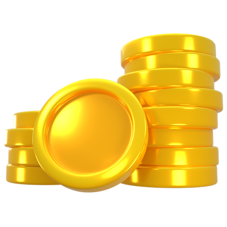 MOEDAS DE OURO  3D Illustration