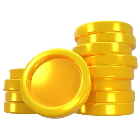 MOEDAS DE OURO  3D Illustration