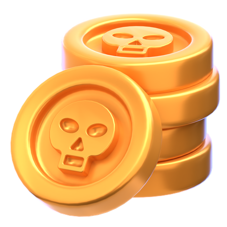 Moedas piratas  3D Icon