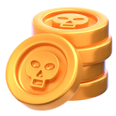 Moedas piratas  3D Icon