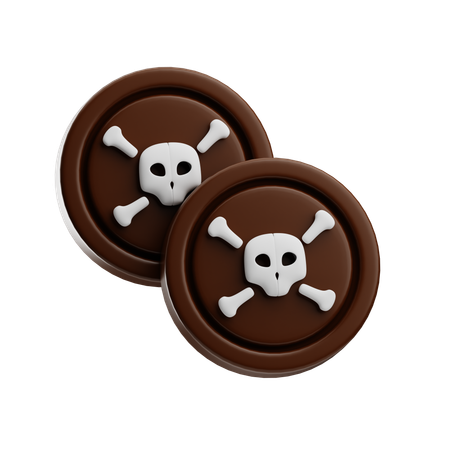 Moedas piratas  3D Icon