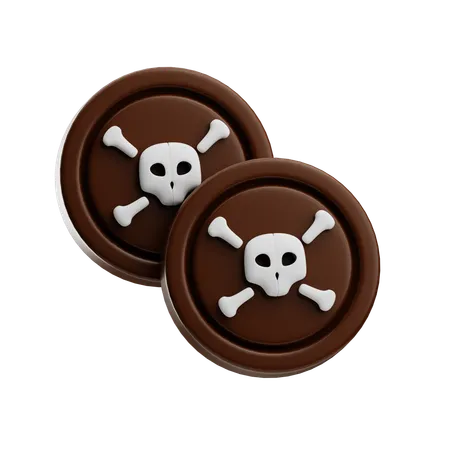 Moedas piratas  3D Icon