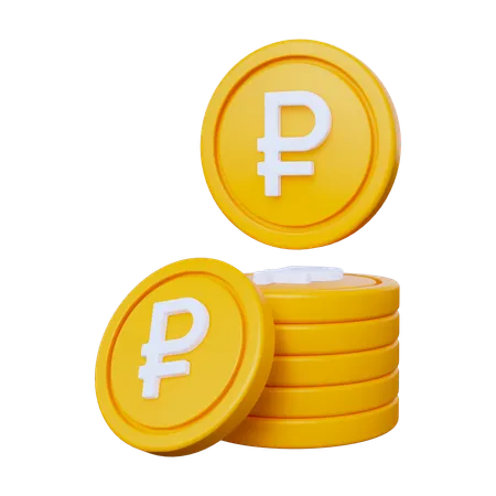 Moedas de rublo  3D Icon