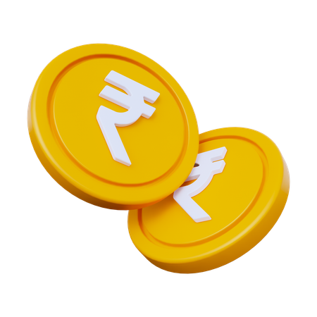 Moedas de rupia  3D Icon