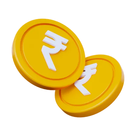 Moedas de rupia  3D Icon