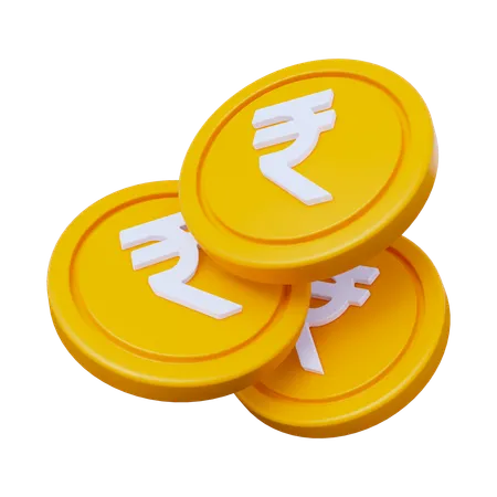 Moedas de rupia  3D Icon