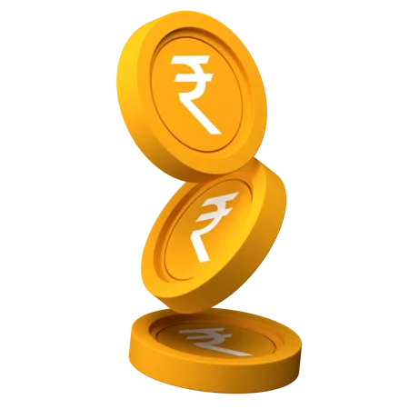 Moedas de rupia  3D Icon