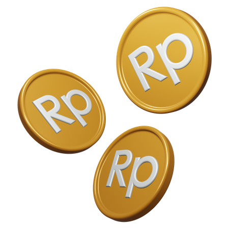 Moedas de rupia  3D Icon