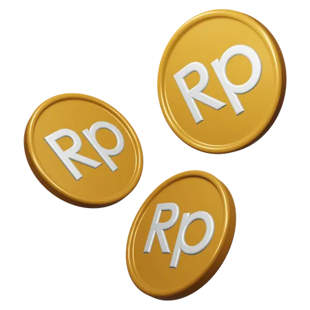 Moedas de rupia  3D Icon