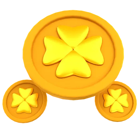 Moedas de trevo  3D Icon