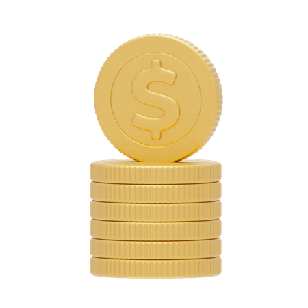 Moedas em dólares  3D Icon