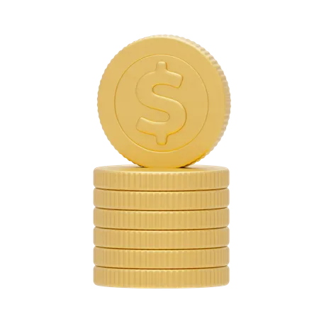 Moedas em dólares  3D Icon