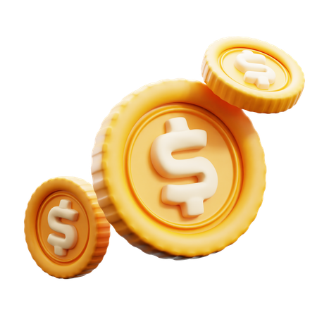 Moedas voadoras  3D Icon