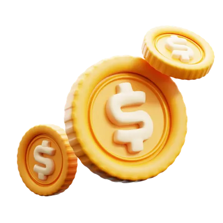 Moedas voadoras  3D Icon