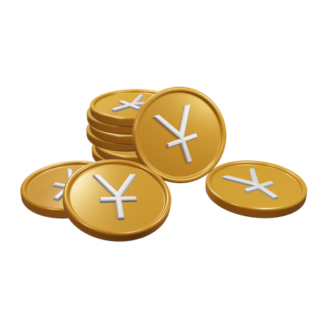 Moedas de yuans  3D Icon